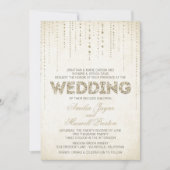 Gold Glitter Kijk Weddenschap Kaart (Voorkant)