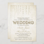 Gold Glitter Kijk Weddenschap Kaart (Voorkant / Achterkant)