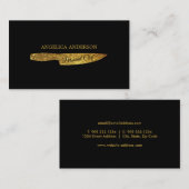 Gold Glitter Knife Visitekaartje (Voorkant / Achterkant)