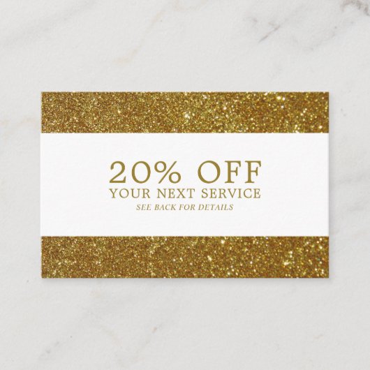 Gold Glitter - kortingsbon Kortingskaartje (Voorkant)