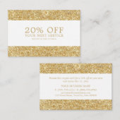 Gold Glitter - kortingsbon Kortingskaartje (Voorkant / Achterkant)