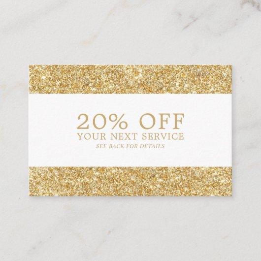 Gold Glitter - kortingsbon Kortingskaartje (Voorkant)