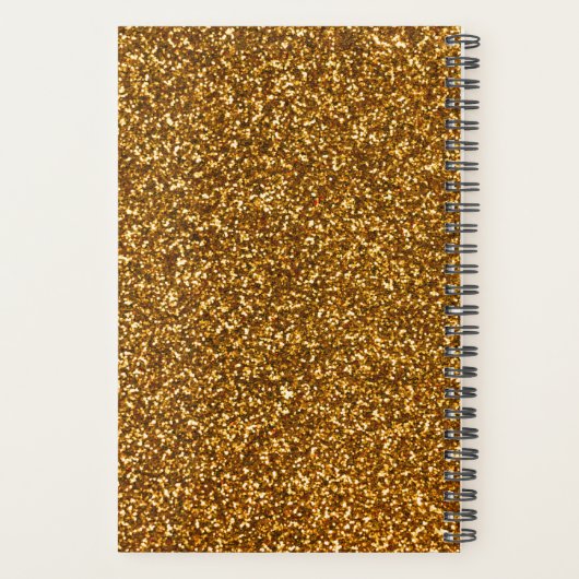 Gold Glitter Lace Lingerie Boutique Planner (Achterkant)
