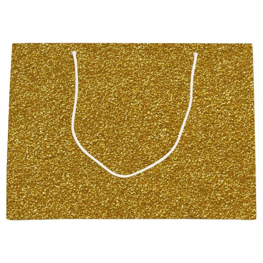 Gold Glitter Large Cadeautasje (Voorkant)