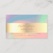 Gold Glitter Lashes Colorful Pastel Holographic Klantenkaartje (Achterkant)