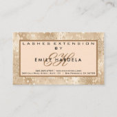 Gold Glitter Lashes met nazorginstructies Visitekaartje (Voorkant)