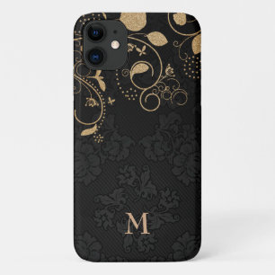 Gold Glitter Leaves Case-Mate iPhone Case