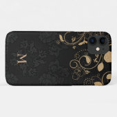 Gold Glitter Leaves Case-Mate iPhone Case (Achterkant (horizontaal))