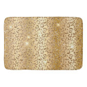Gold Glitter Leopard Badmat (Voorkant)