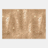 Gold Glitter Leopard, Giraffe & Leopard Spots  Inpakpapier Vel (Voorkant)