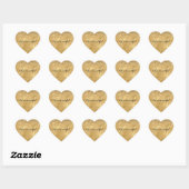Gold Glitter Leopard Hart Sticker (Vel)