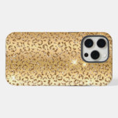 Gold Glitter Leopard iPhone Hoesje (Achterkant horizontaal)