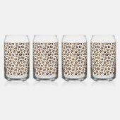 Gold Glitter Leopard Print Blikvorm Glas (Achterkant)