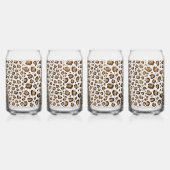 Gold Glitter Leopard Print Blikvorm Glas (Rechts)