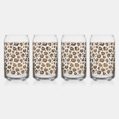 Gold Glitter Leopard Print Blikvorm Glas (Voorkant)