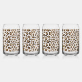Gold Glitter Leopard Print Blikvorm Glas (Links)