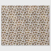 Gold Glitter Leopard Print Cadeaupapier (Vlak)