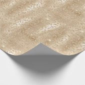 Gold Glitter Leopard Print Cadeaupapier (Hoek)