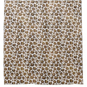 Gold Glitter Leopard Print Douchegordijn (Voorkant)