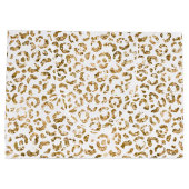 Gold Glitter Leopard Print Groot Cadeauzakje (Achterkant)