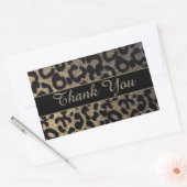 Gold Glitter Leopard Print Hartelijk dank Rechthoekige Sticker (Envelop)