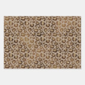Gold Glitter Leopard Print Inpakpapier Vel (Voorkant 2)