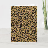 Gold Glitter Leopard Print Kaart (Voorkant)