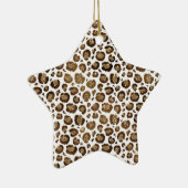 Gold Glitter Leopard Print Keramisch Ornament (Rechts)