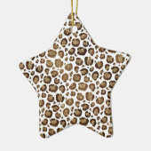 Gold Glitter Leopard Print Keramisch Ornament (Links)