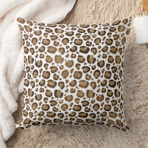 Gold Glitter Leopard Print Kussen