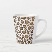 Gold Glitter Leopard Print Latte Mok (Rechts)
