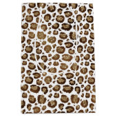 Gold Glitter Leopard Print Medium Cadeauzakje (Voorkant)