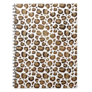 Gold Glitter Leopard Print Notitieboek