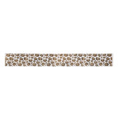 Gold Glitter Leopard Print Satijnen Lint (Voorkant)