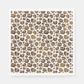 Gold Glitter Leopard Print Servet (Voorkant)