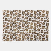 Gold Glitter Leopard Print Theedoek (Horizontaal)