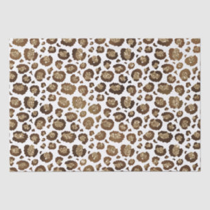 Gold Glitter Leopard Print Tissuepapier