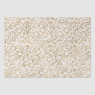 Gold Glitter Leopard Print Tissuepapier