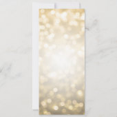 Gold Glitter Lights 50e Verjaardagsprogramma's Kaart (Achterkant)