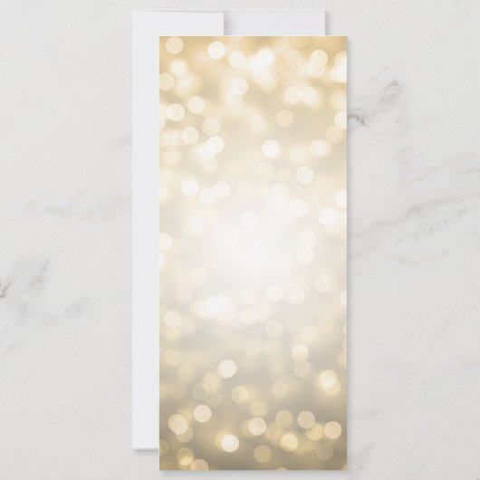 Gold Glitter Lights 50e Verjaardagsprogramma's Kaart (Achterkant)