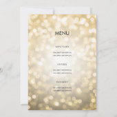 Gold Glitter Lights 60e verjaardag Menu Programma (Achterkant)