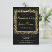 Gold Glitter Lijst - 3x5 Bachelorette Party Kaart (Staand voorkant)