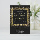 Gold Glitter-Lijst - 3x5 Nieuwjaarsfeest Kaart (Staand voorkant)