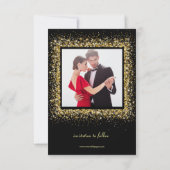 Gold Glitter Lijst - 3x5 Save the Date Kaart (Achterkant)