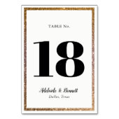 Gold Glitter Lijst Tafelnummer (Achterkant)