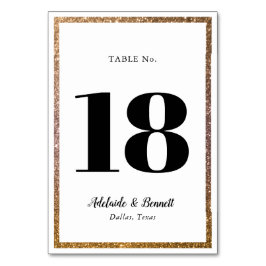 Gold Glitter Lijst Tafelnummer