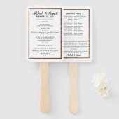 Gold Glitter Lijst Trouwprogramma Fan Handwaaier (Voorkant en achterkant)