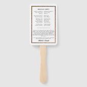 Gold Glitter Lijst Trouwprogramma Fan Handwaaier (Achterkant)