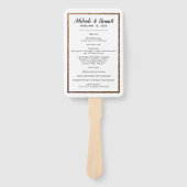 Gold Glitter Lijst Trouwprogramma Fan Handwaaier (Voorkant)