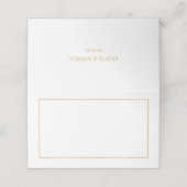Gold Glitter Lijst Weddentable Place Card Plaatskaartje (Buitenkant ongevouwen)